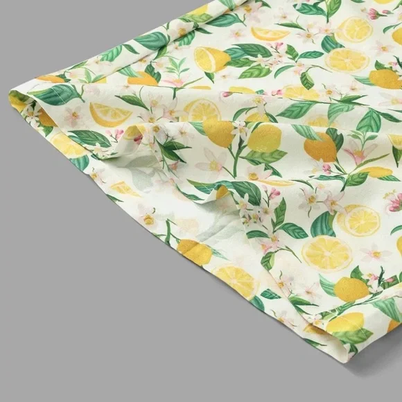 Lemon Print Vintage Look Ruffle V Neck Jumpsuit with Belt Size XL Boutique New - Picture 6 of 6